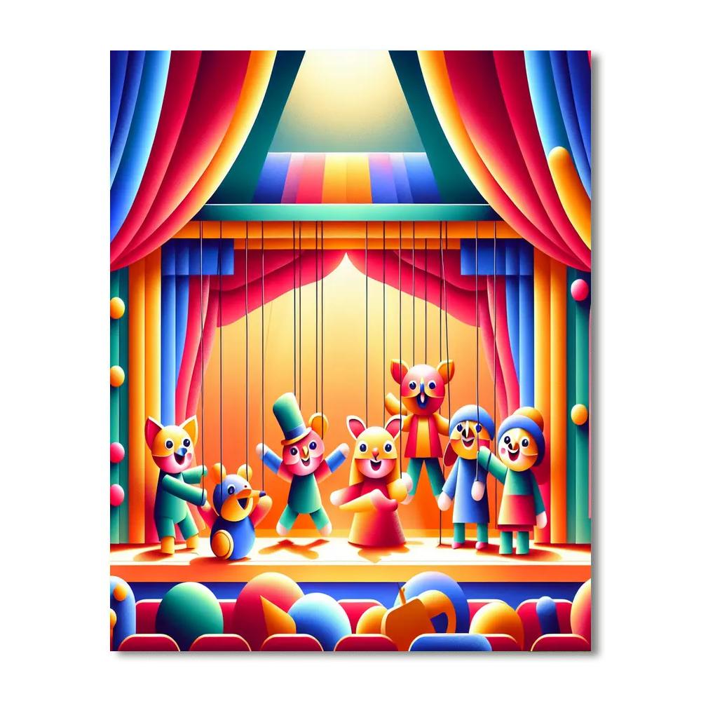 Puppet Show Spectacle Painting By Numbers Kit