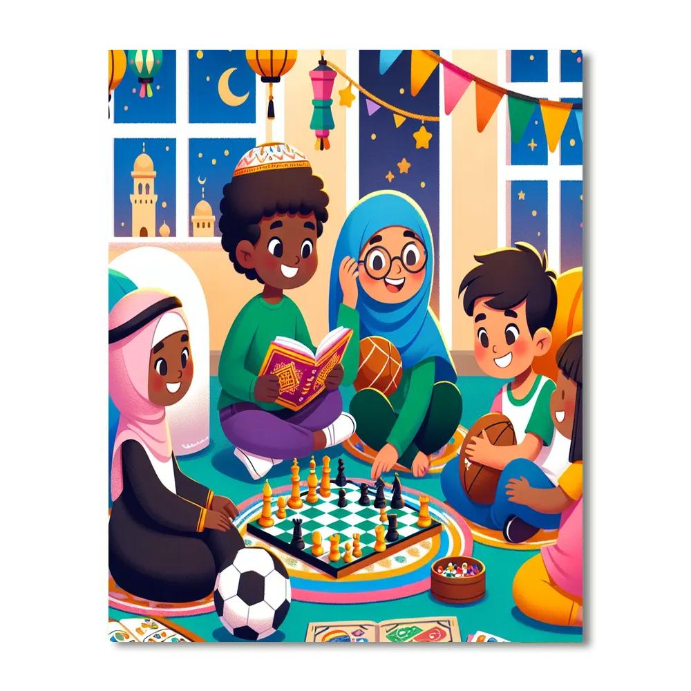 Friendship Across Cultures Number Painting