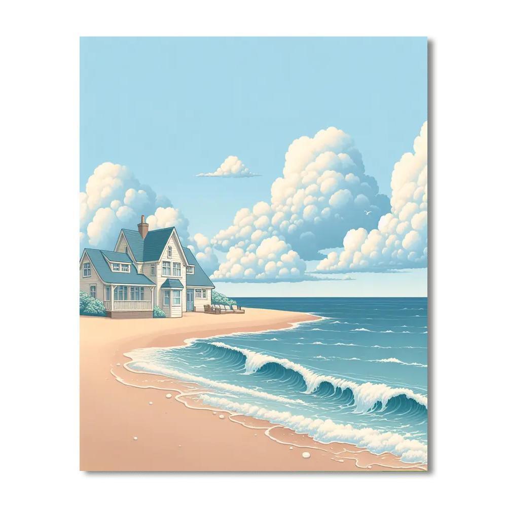 Seaside Cottage Retreat DIY Paint By Numbers