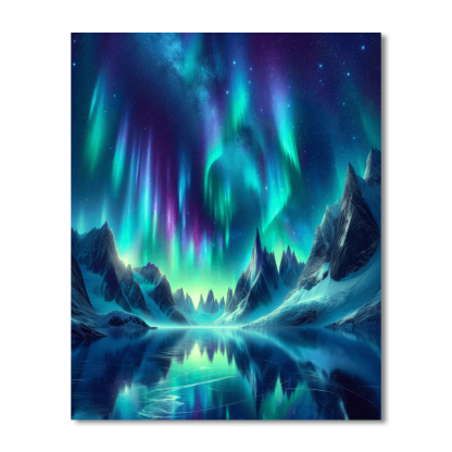 Glistening Aurora Borealis Numbered Painting Kits