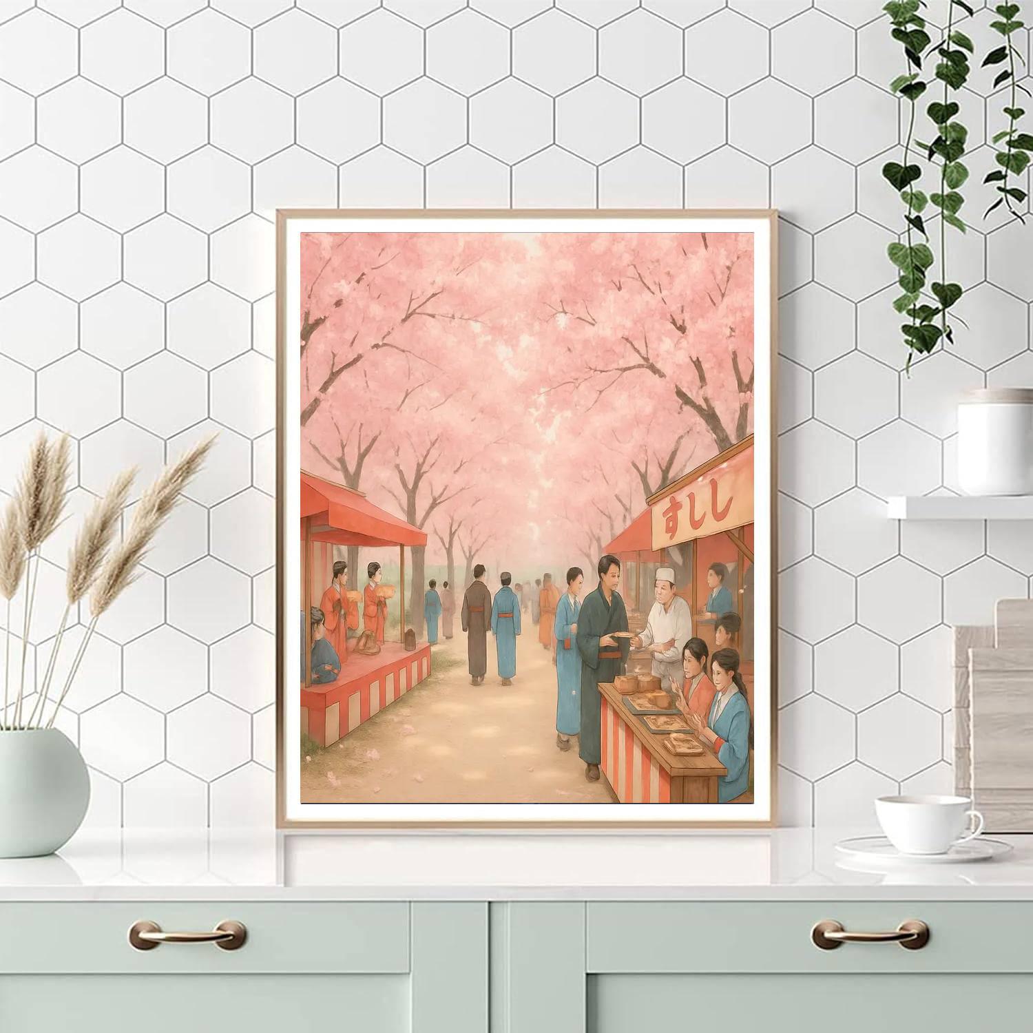 Sakura Matsuri Number Painting