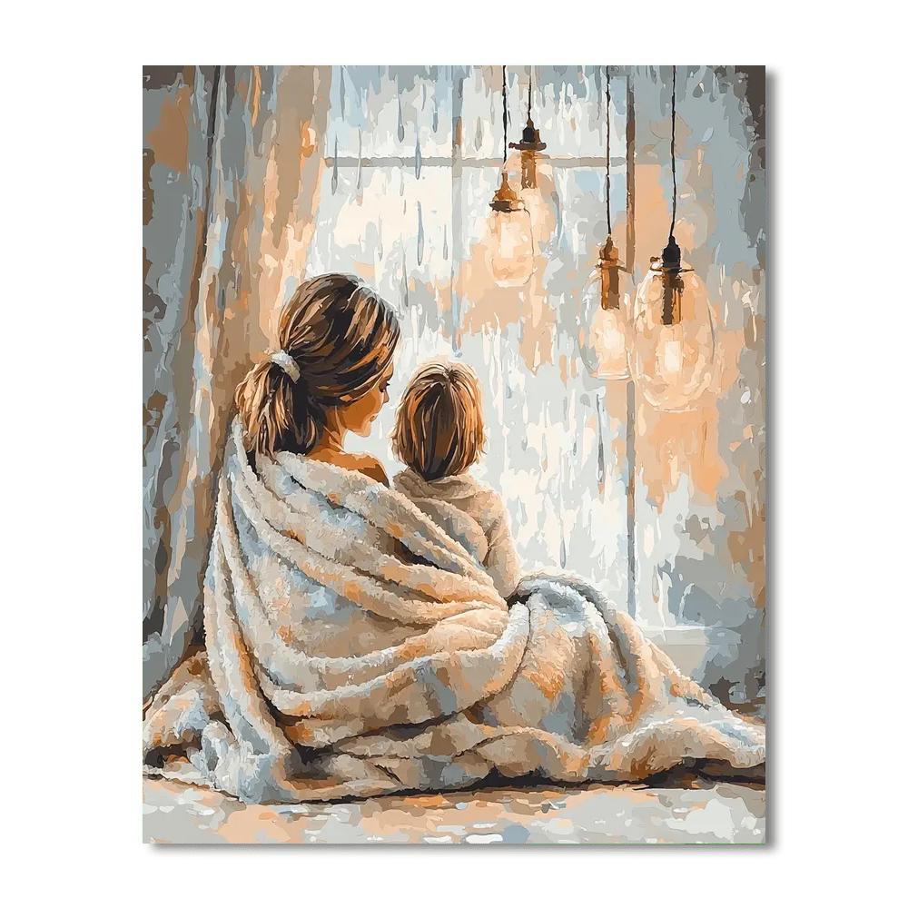 Rainy Day Hugs Paint By Numbers