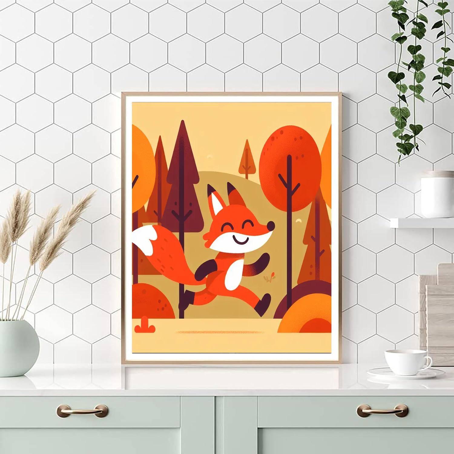Forest Fox Frenzy Paint By Numbers