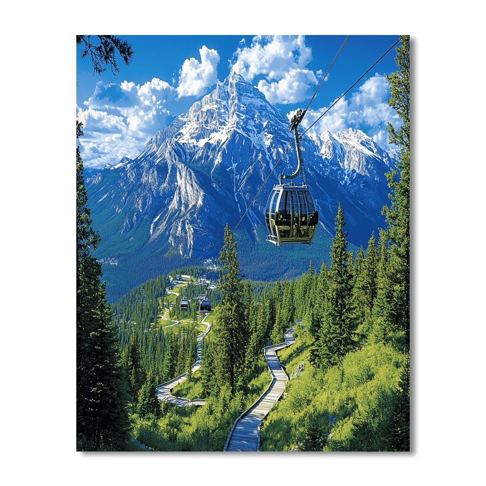 Banff Gondola - Alberta Numbered Painting Kits