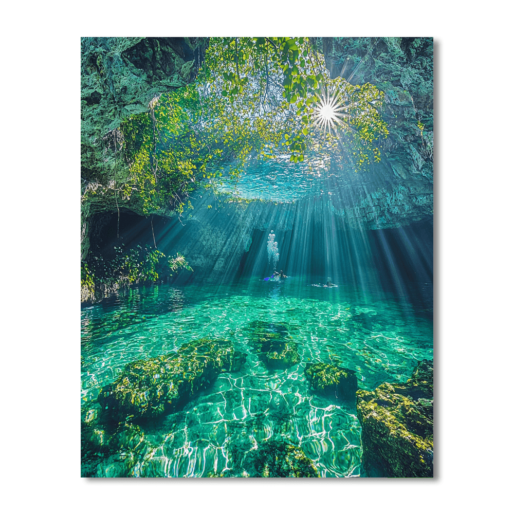 Cenote Dos Ojos - Tulum Paint By Numbers Kits
