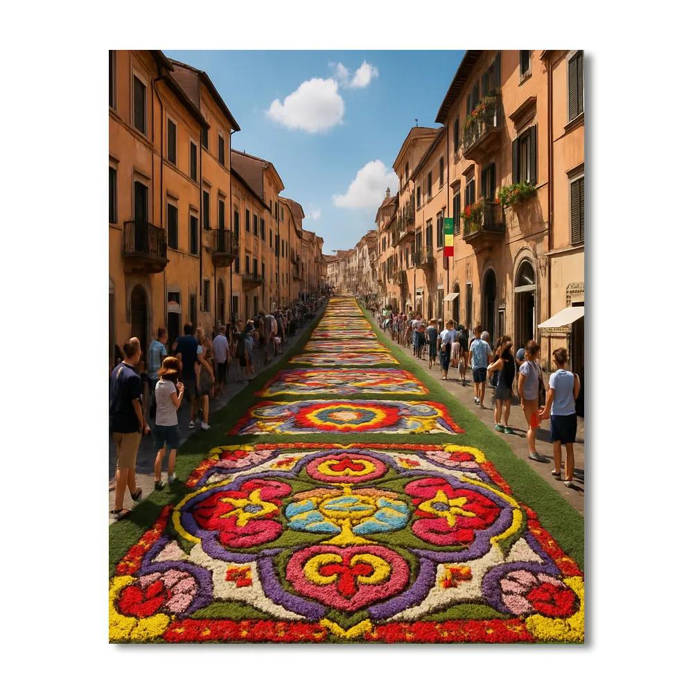 Flower Festival - Genzano Di Roma - Italy Paint By Numbers Art