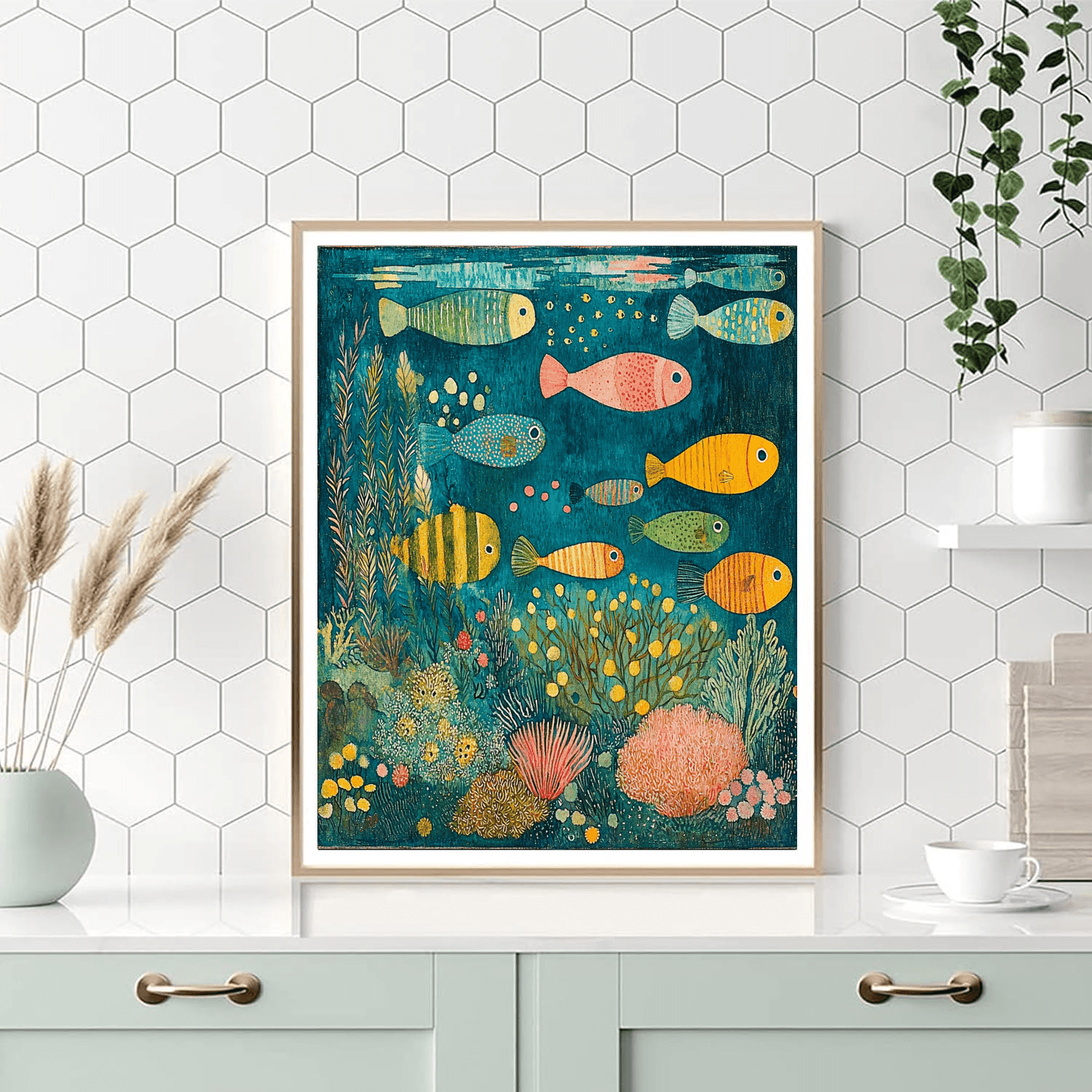 Paul Klee Inspired Underwater Eden  Paint By Numbers