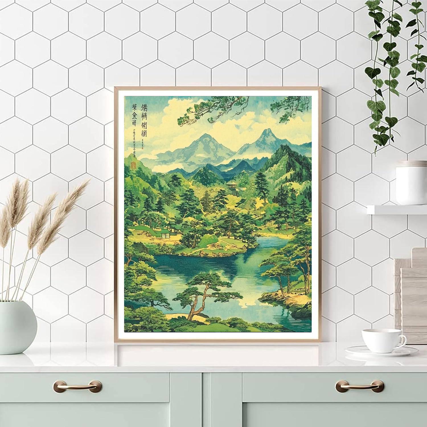 Utagawa Hiroshige Inspired Elegant Japanese Serenity  Paint By Numbers Kits
