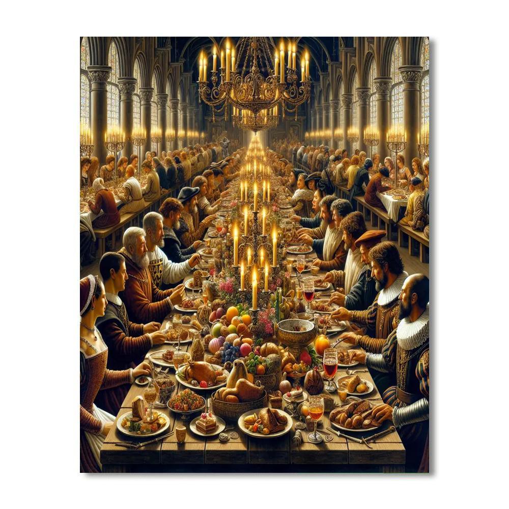 Grand Medieval Feast Painting By Numbers Kit