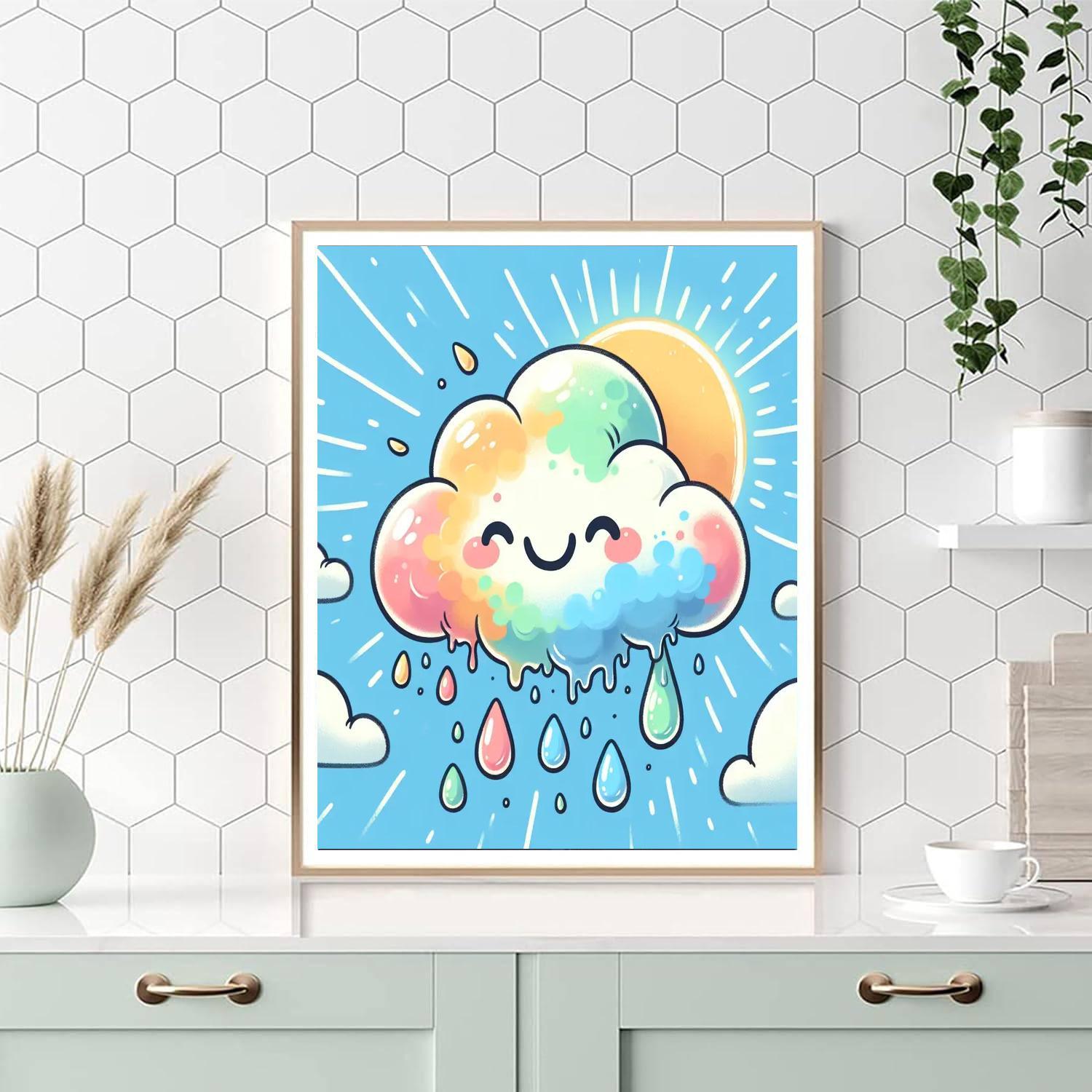 Playful Cloud Painting By Numbers Kit