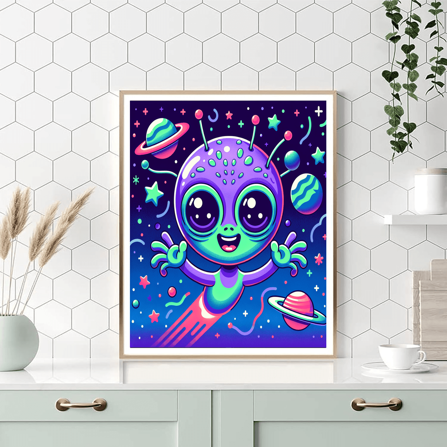 Adventurous Alien Painting Number Kit
