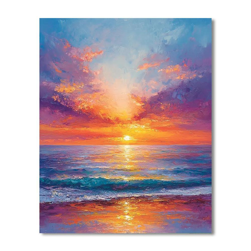 J.M.W. Turner Inspired Radiant Sunset  Paint By Numbers Kits