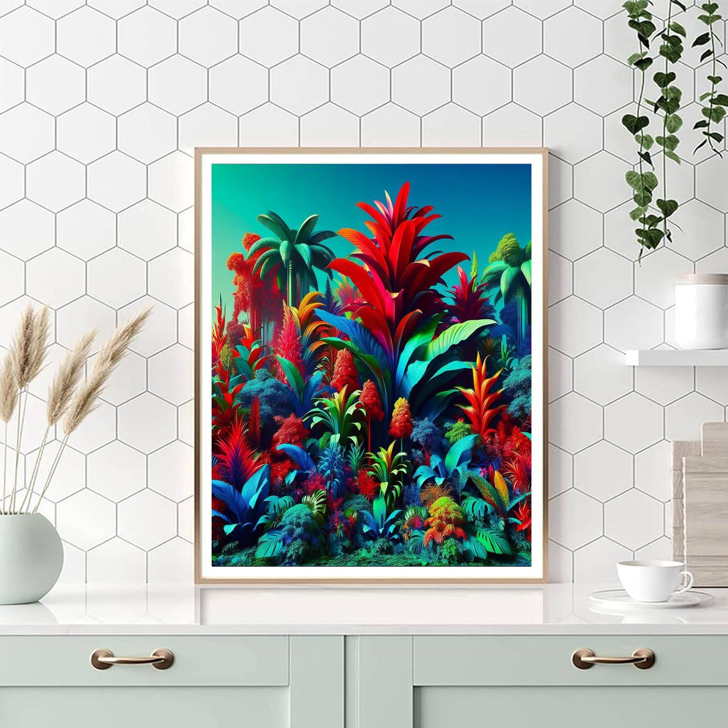 Eccentric Botanical Burst Painting By Numbers Kit