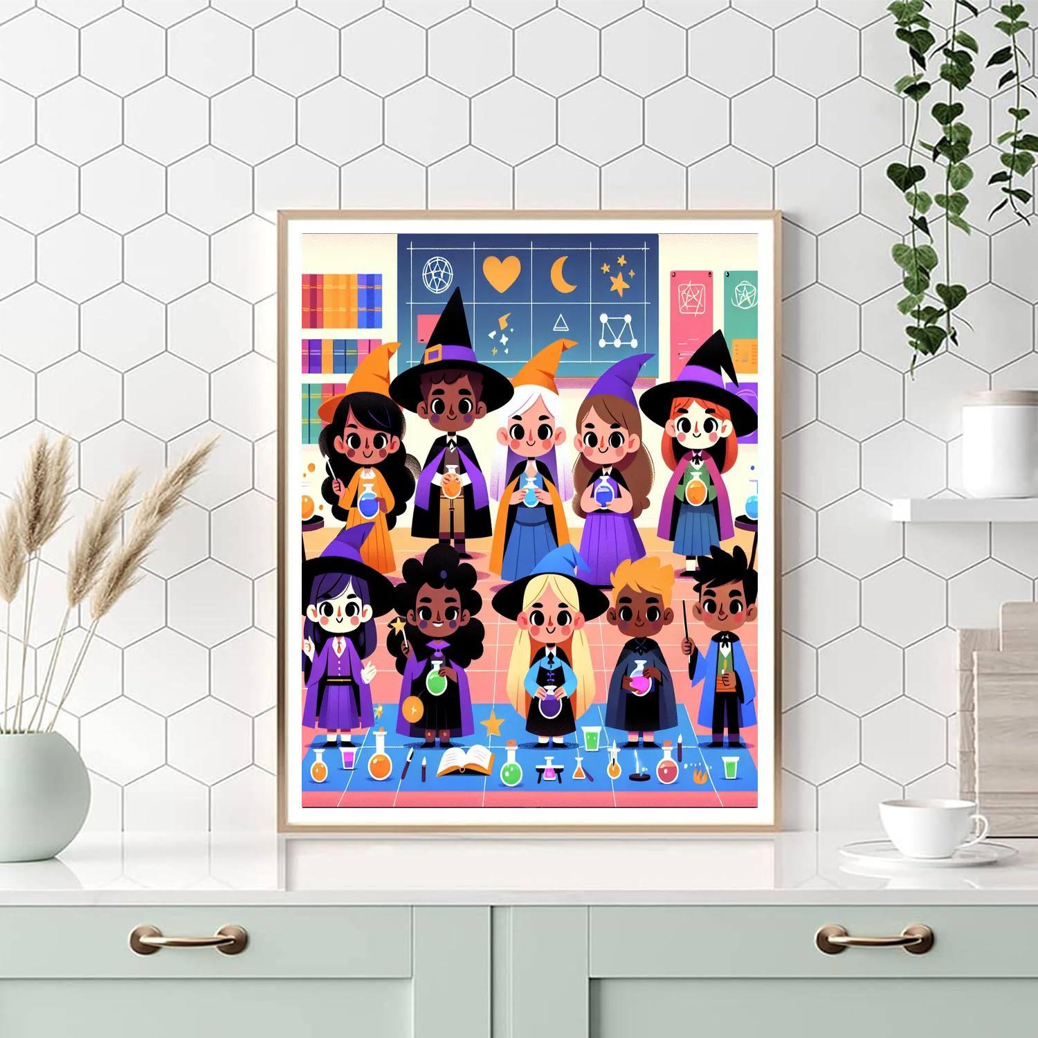 Magic School Wizardry Number Painting