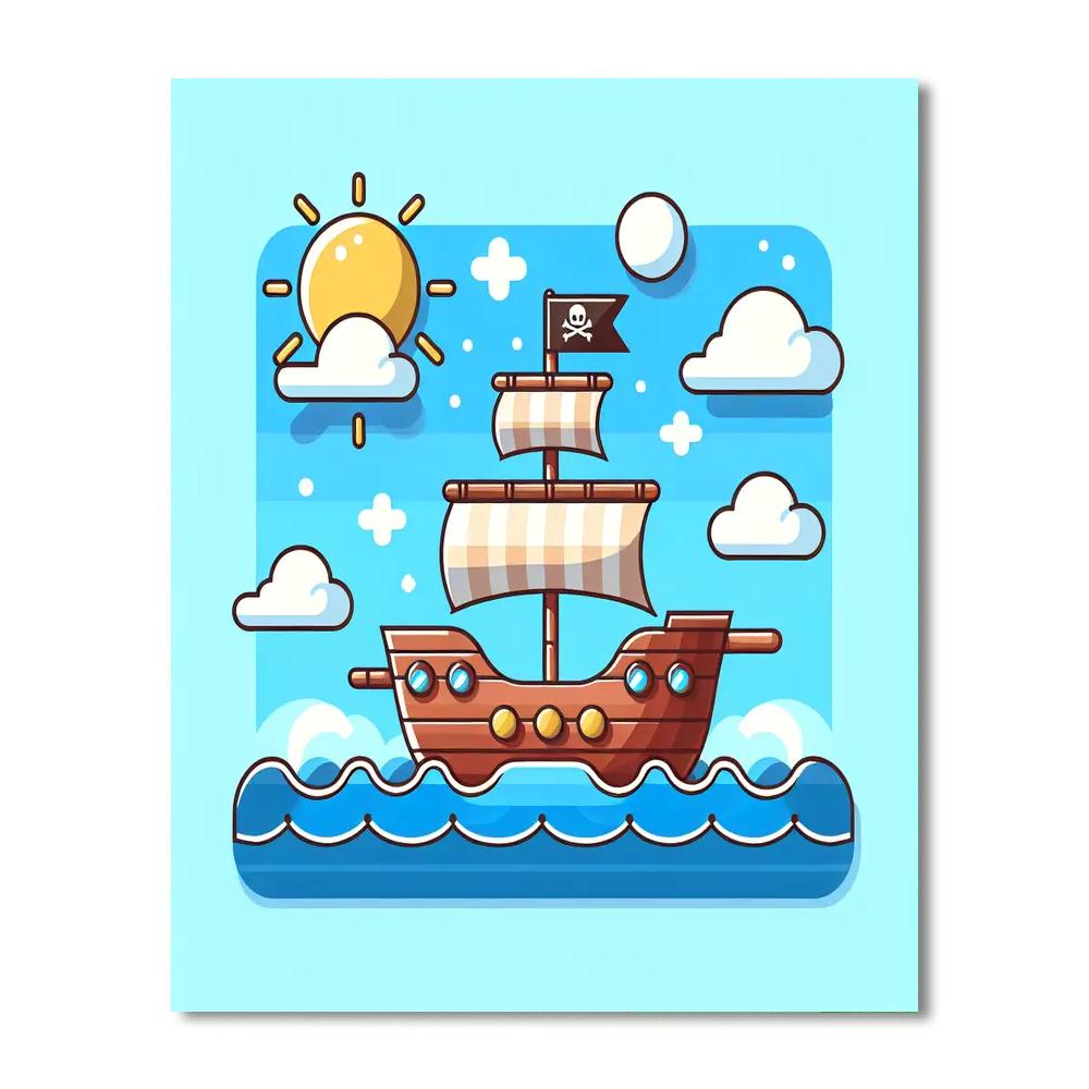 Oceanic Pirate Quest Paint By Numbers Art