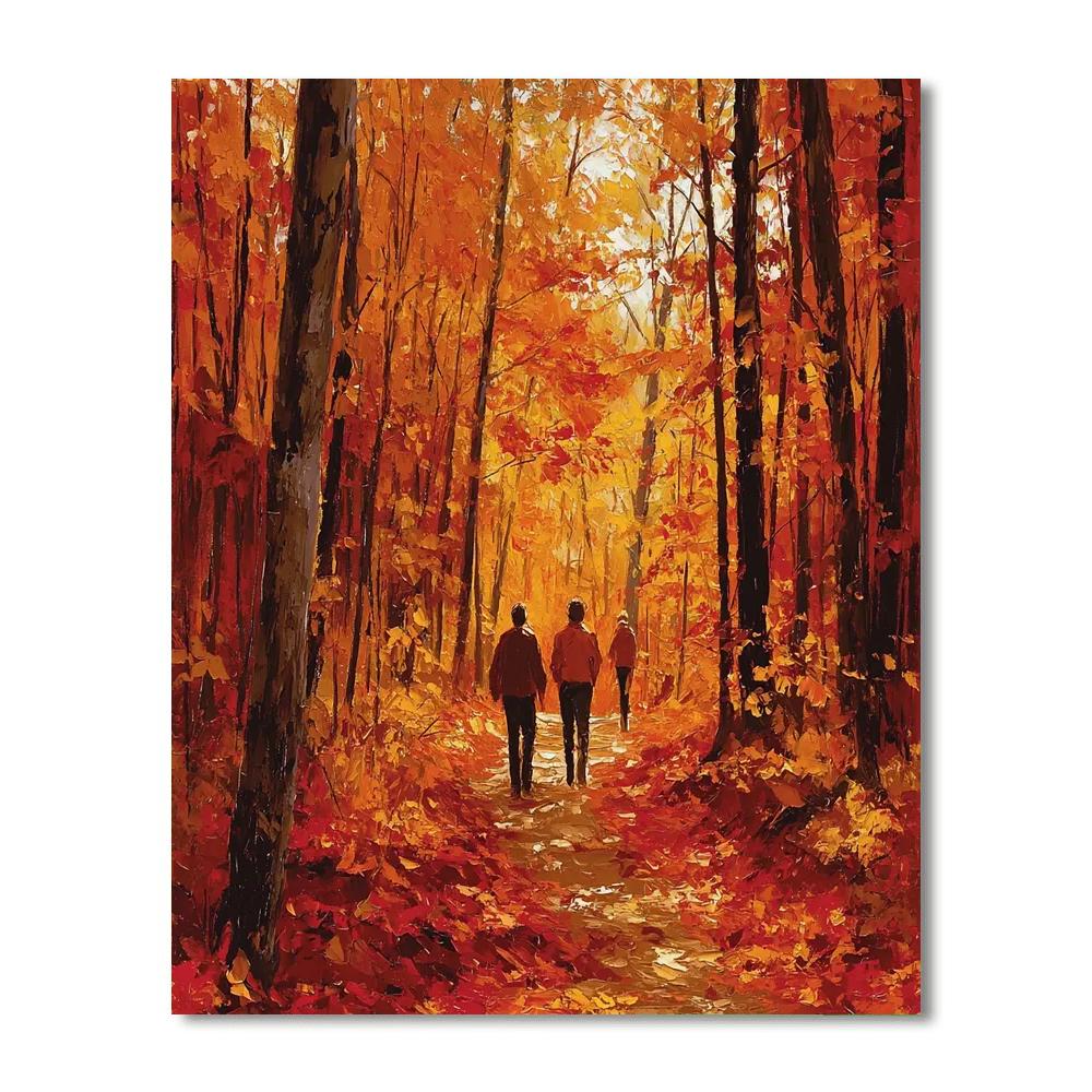 Mom's Autumn Stroll Paint By Number