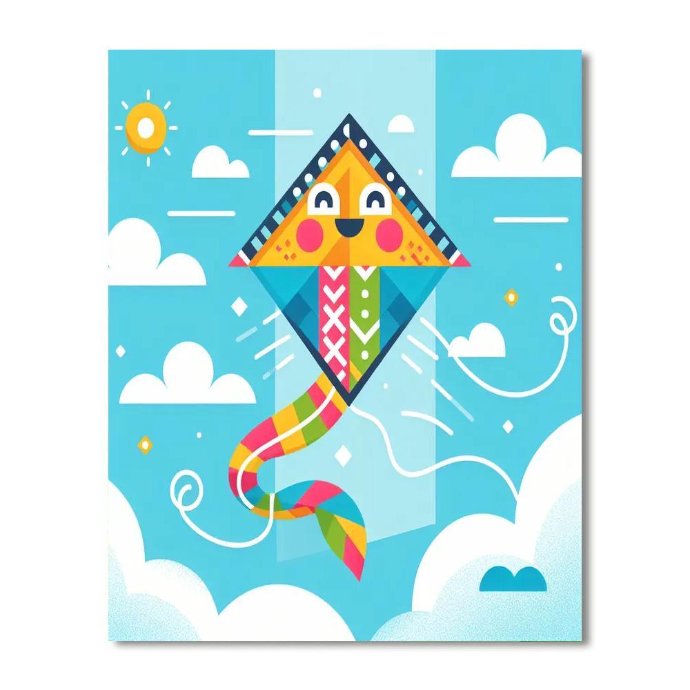 Playful Kite Painting By Numbers Kit