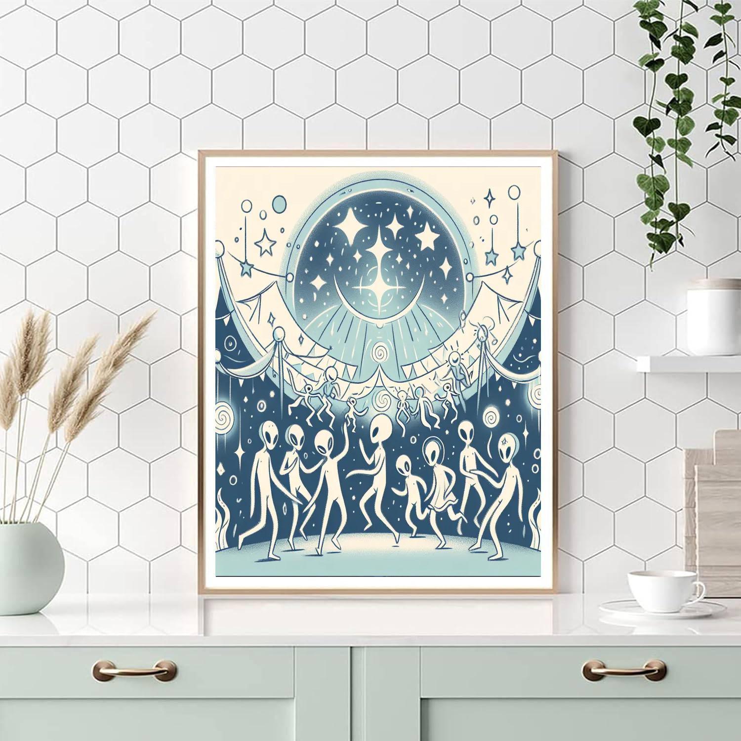 Cosmic Creatures Carnival Paint By Numbers Art