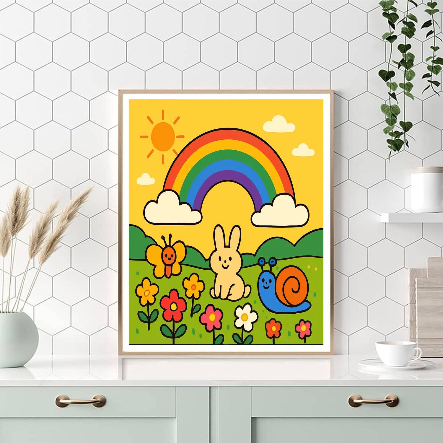 Magical Rainbow Valley Paint By Number