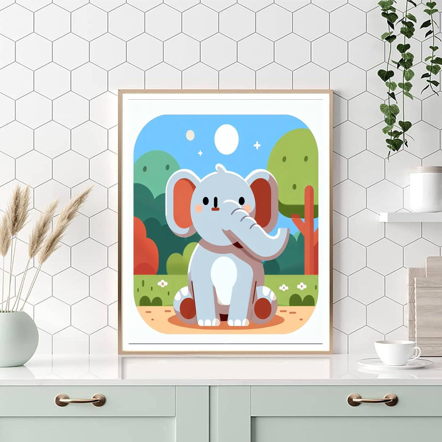 Wise Old Elephant Paint By Numbers