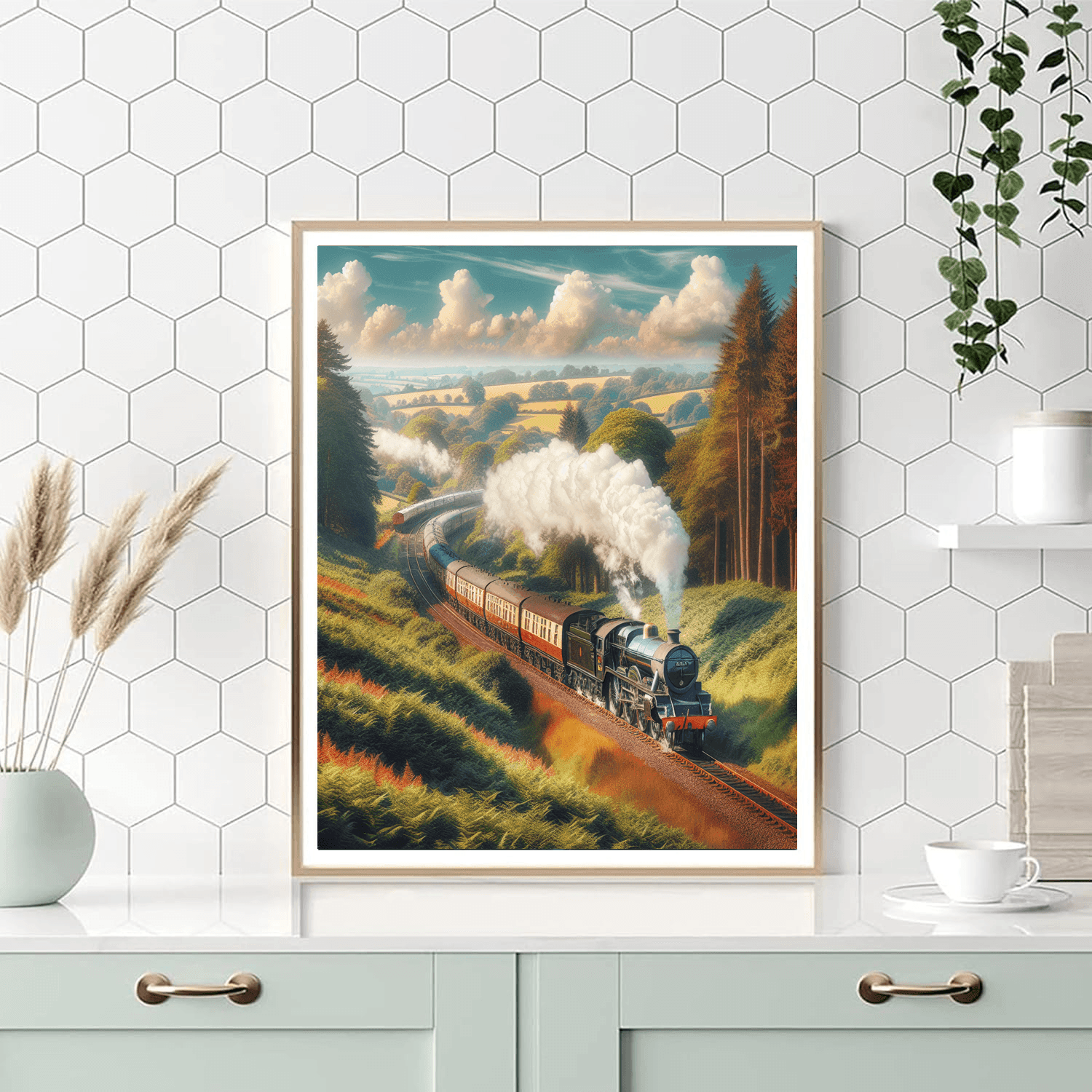 Vintage Train Adventure Paint By Number