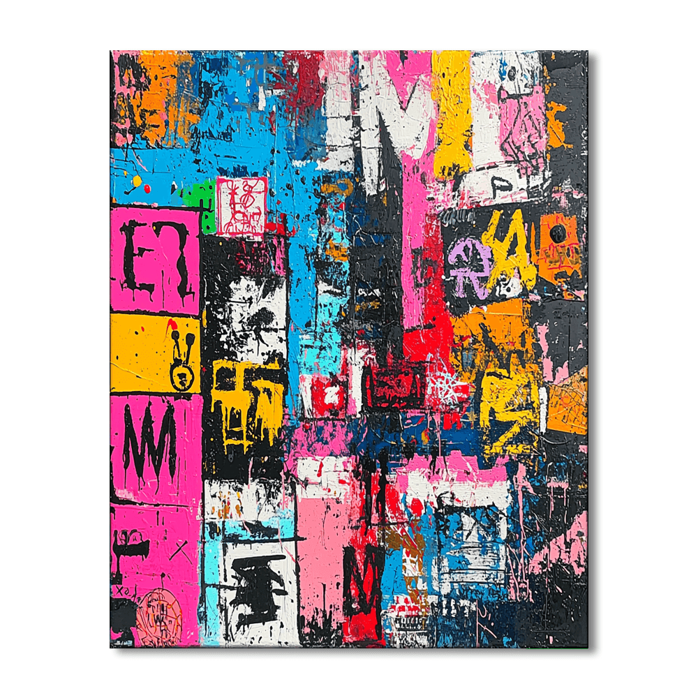 Jean-Michel Basquiat Inspired Street Culture Mosaic  Paint By Numbers Kits