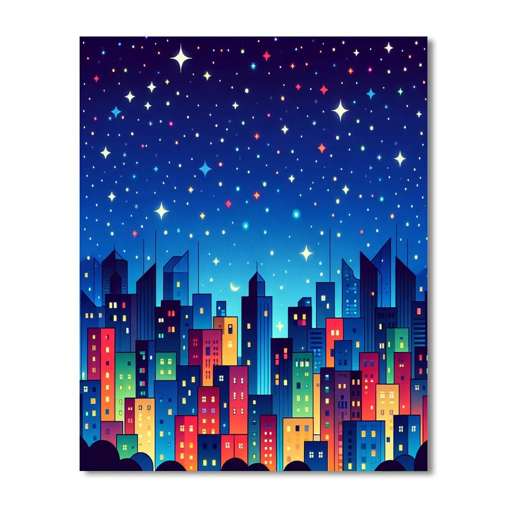Starry Night Skylines Painting By Numbers Kit