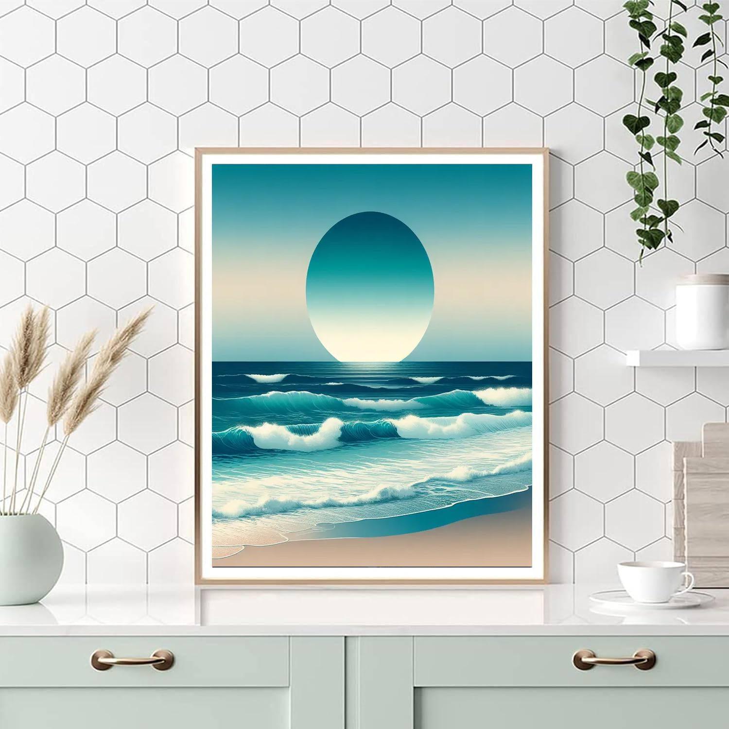 Ocean's Endless Blue Paint By Number