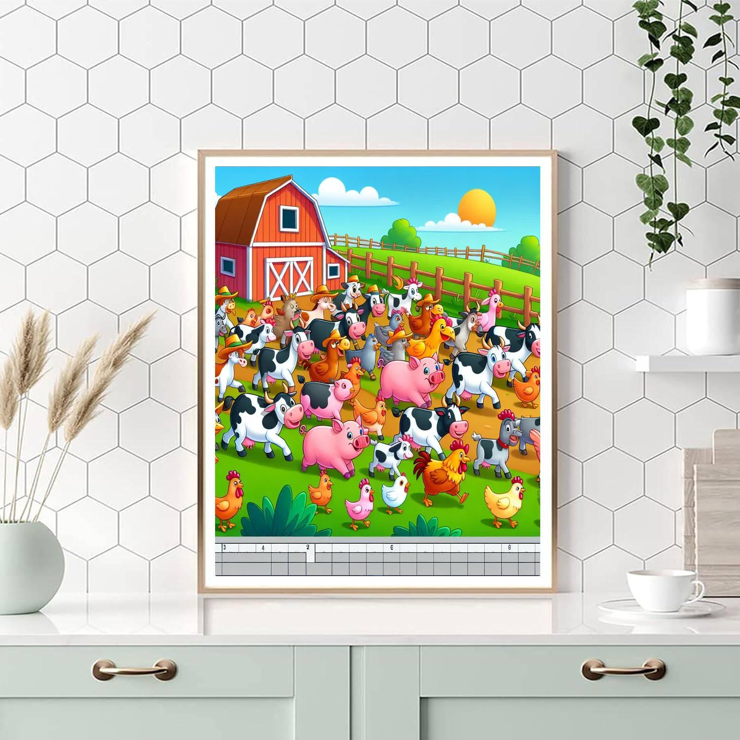 Friendly Farmyard Parade Numbered Painting Kits