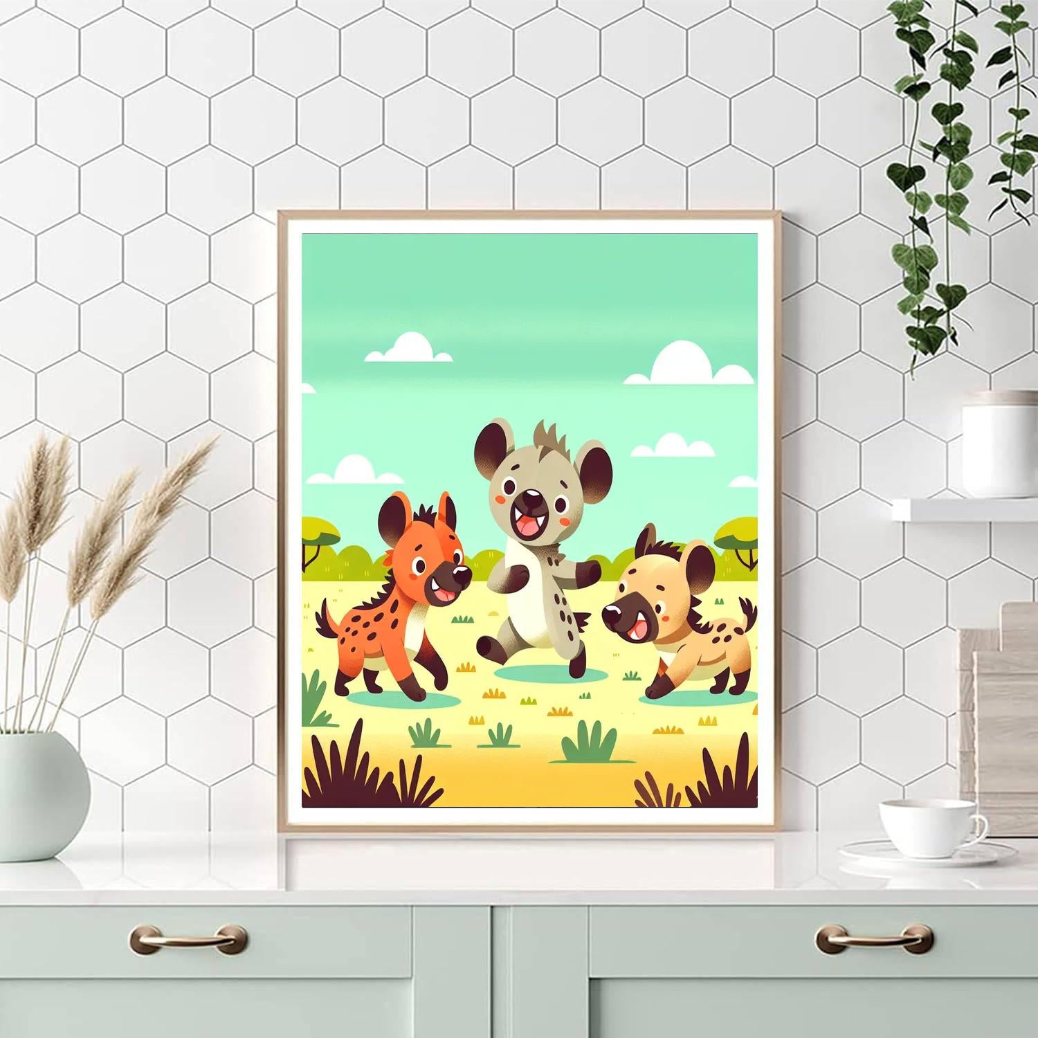 Hilarious Hyenas Painting By Numbers Kit