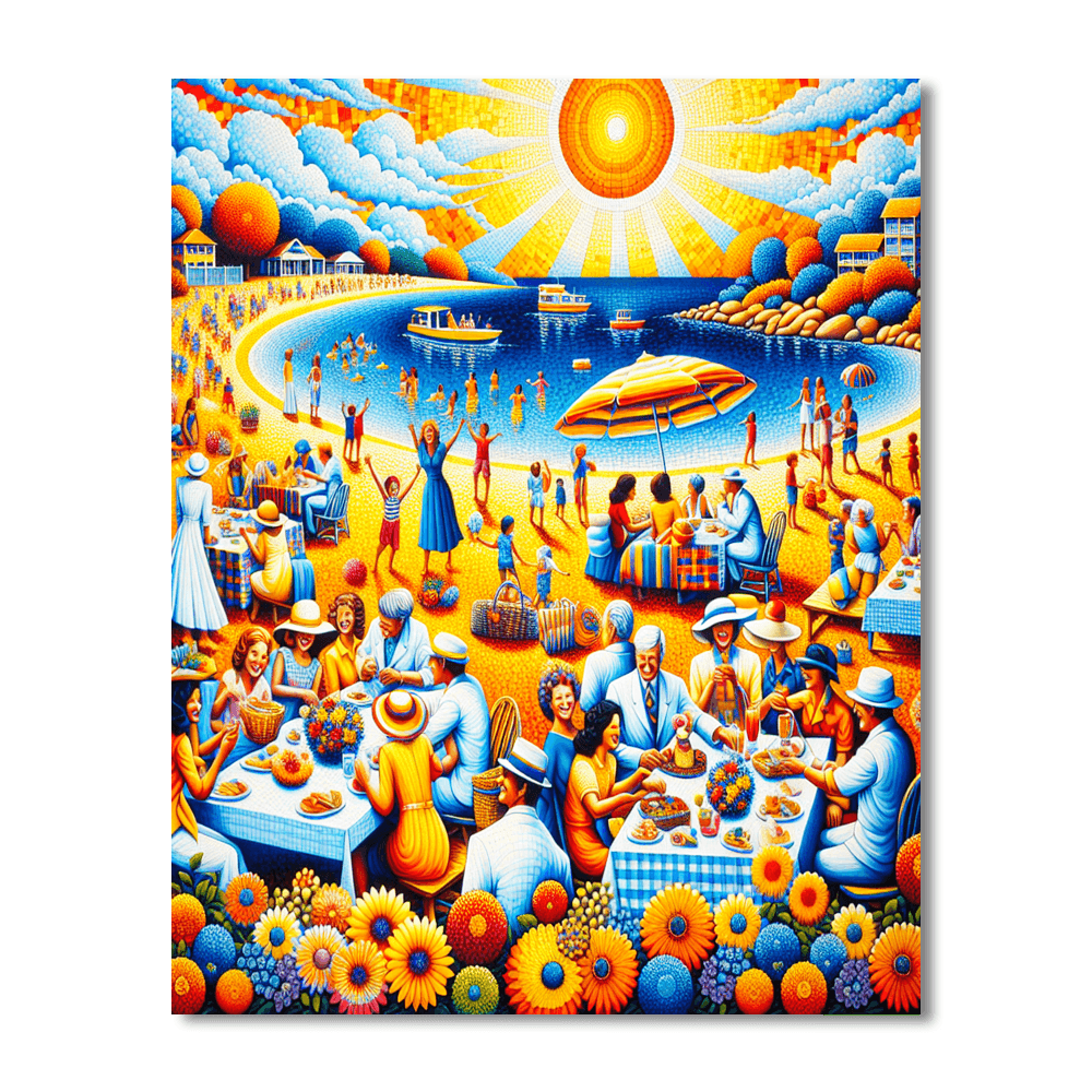 Joyful Summer Vibes Painting By Numbers Kit