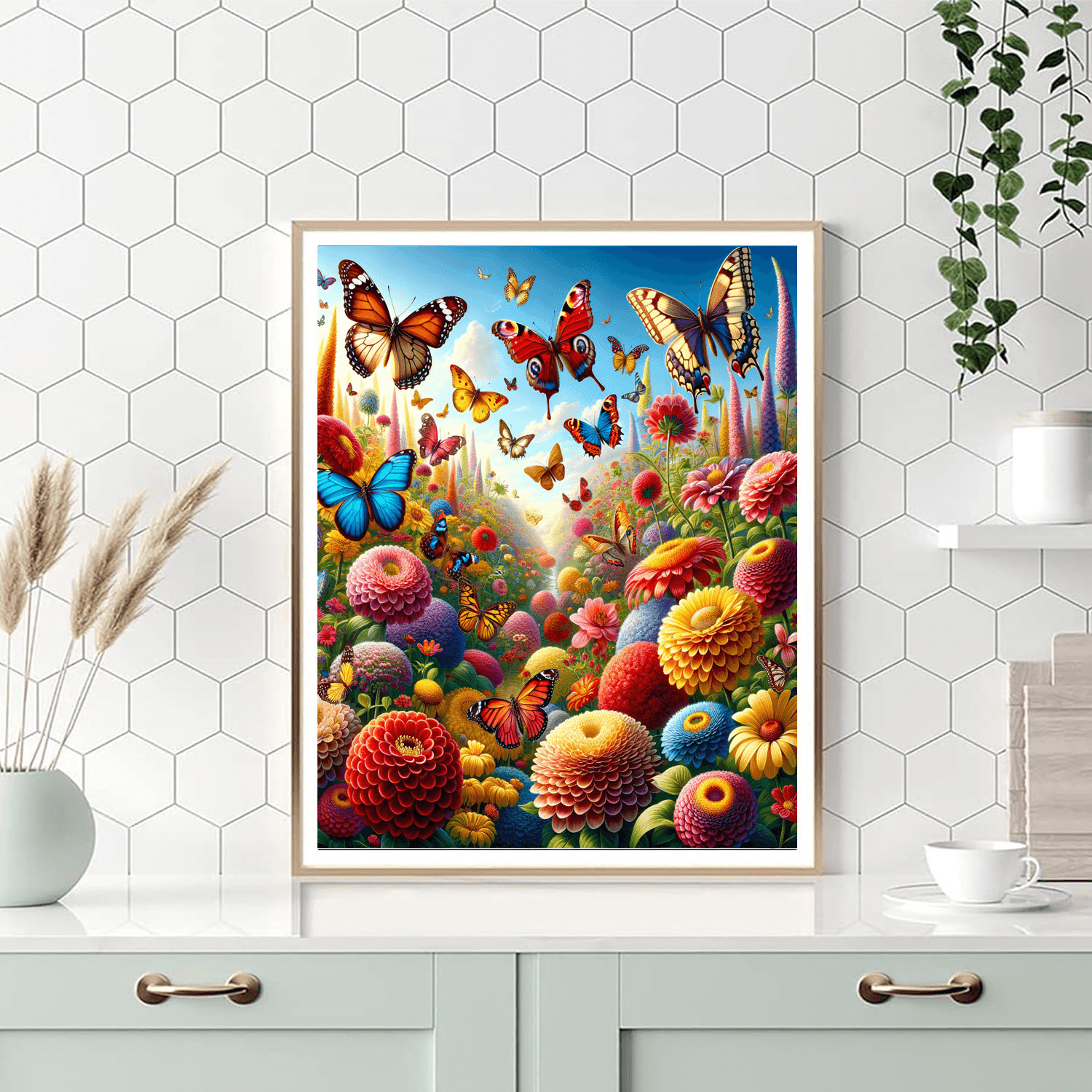 Colorful Butterfly Dance Paint By Numbers Art