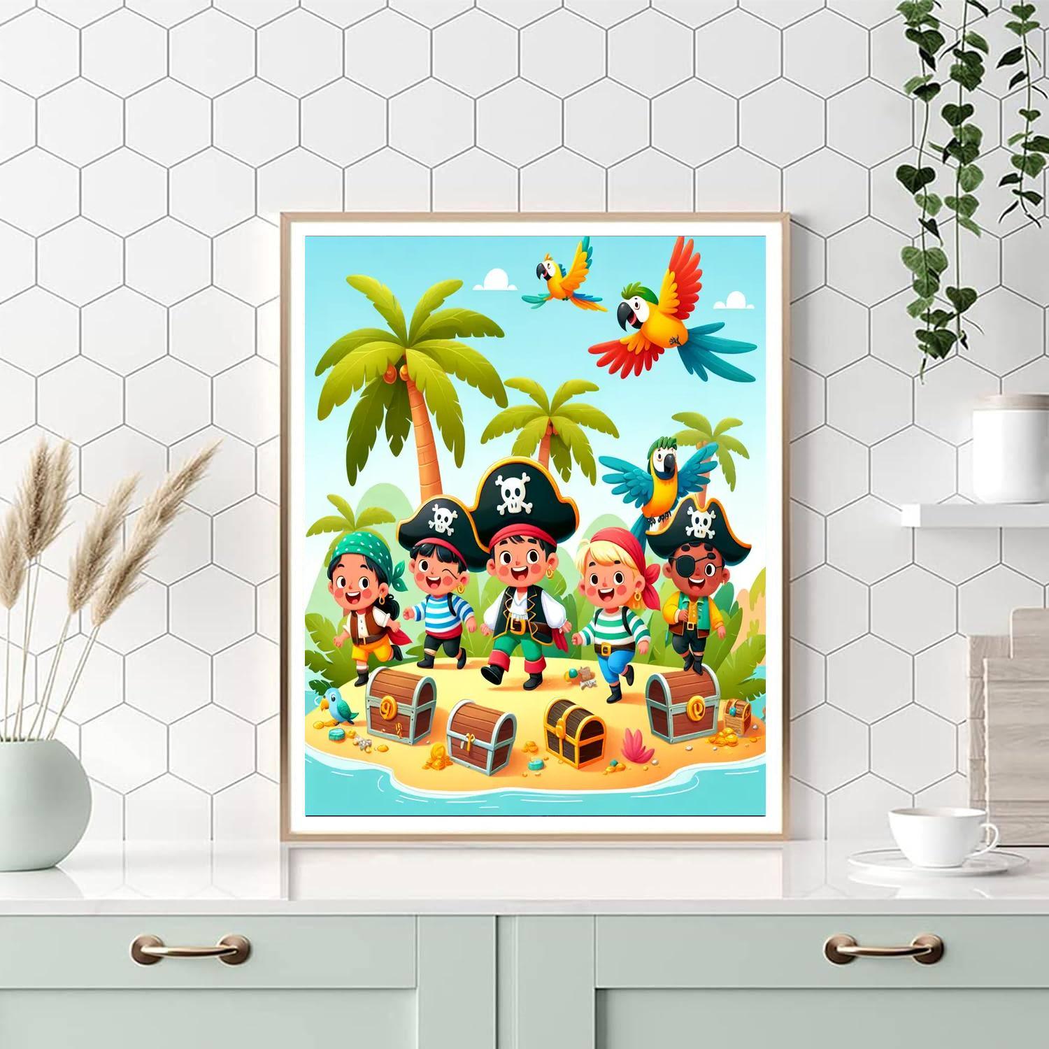 Pirate Adventure Treasure Hunt Paint By Numbers