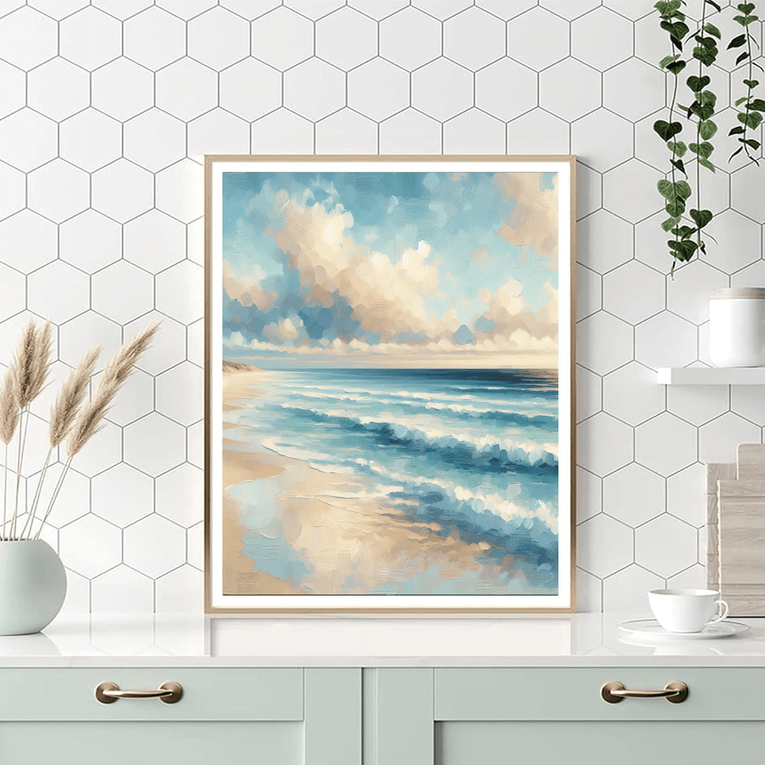 Ethereal Ocean Breeze Painting Number Kit