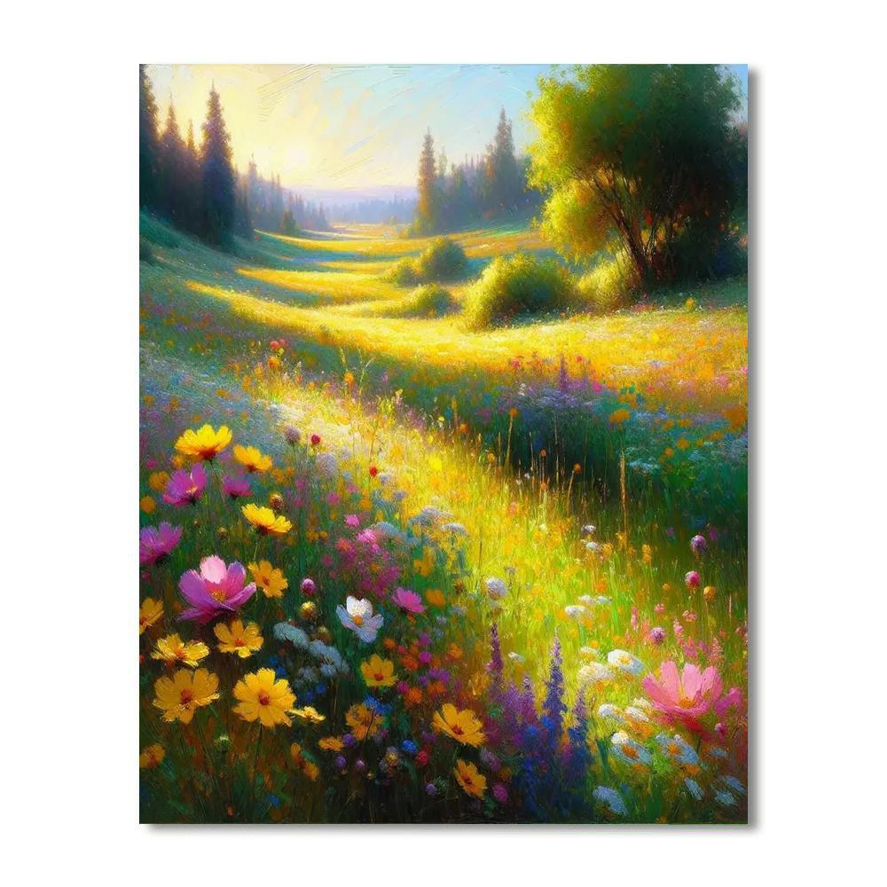 Sunlit Meadow Whimsy Paint By Color