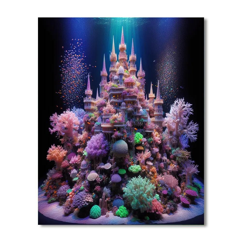 Enchanted Coral Castle DIY Paint By Numbers