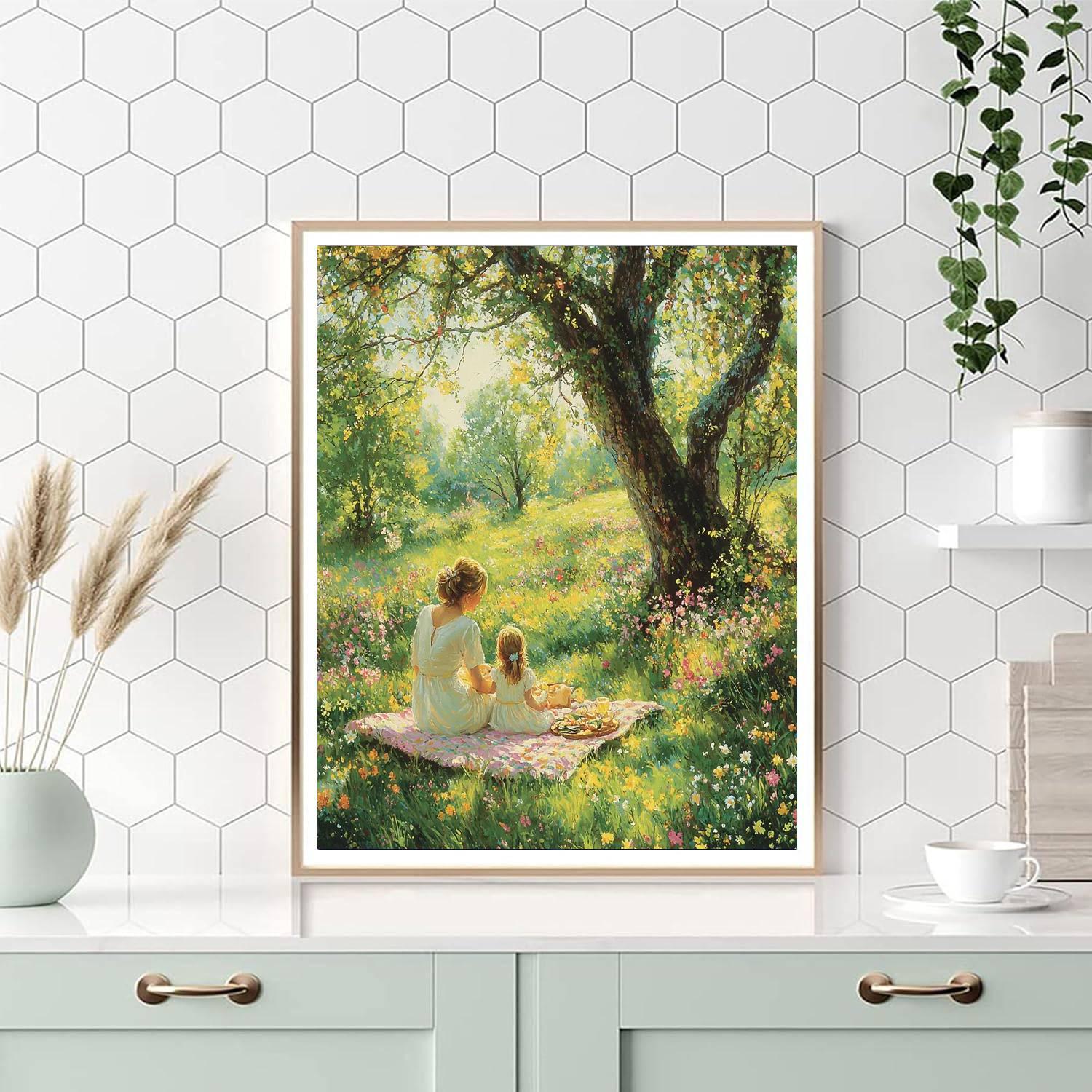 A Mother’s Touch In Nature Number Painting