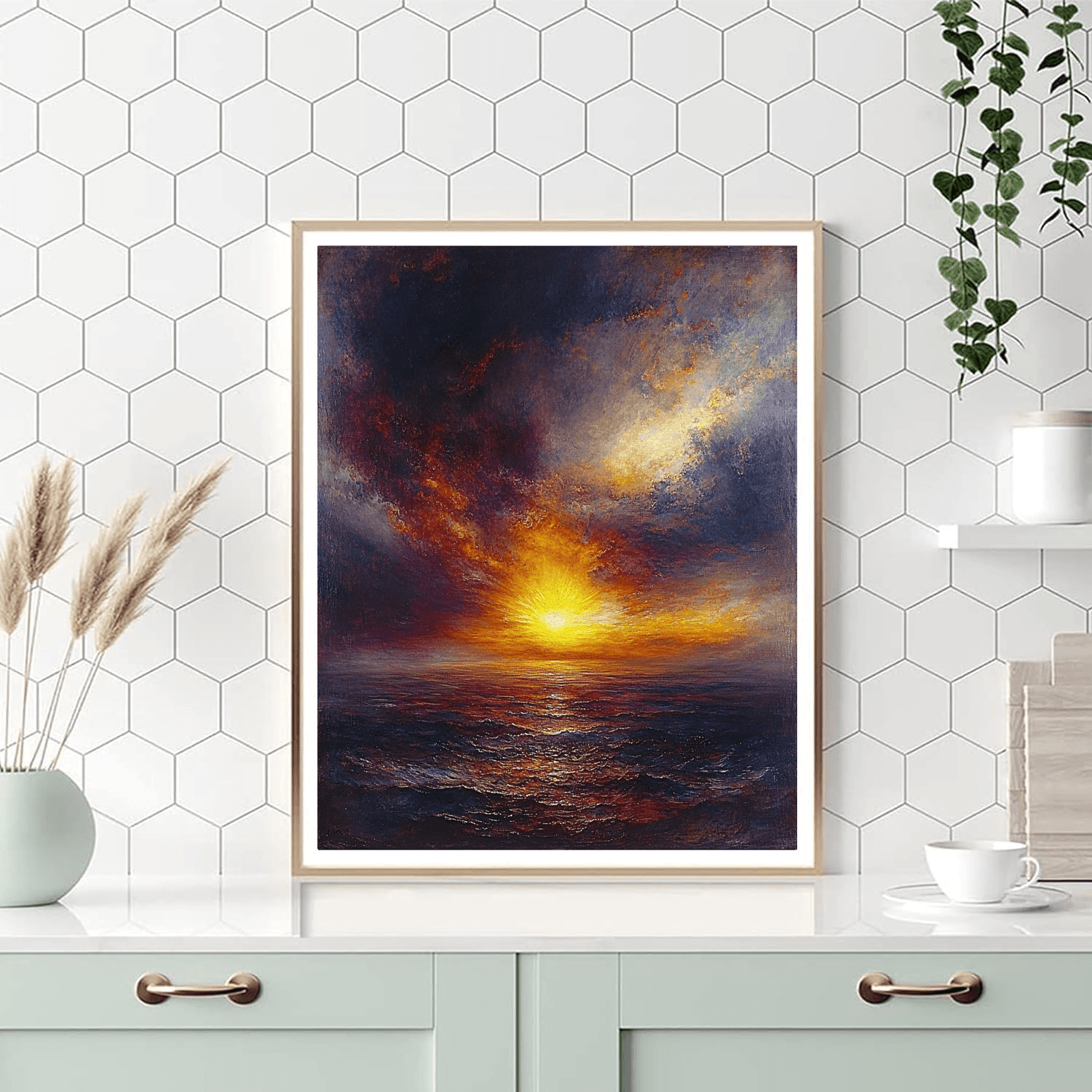 J.M.W. Turner Inspired Expressionist Twilight  Paint By Numbers Kits