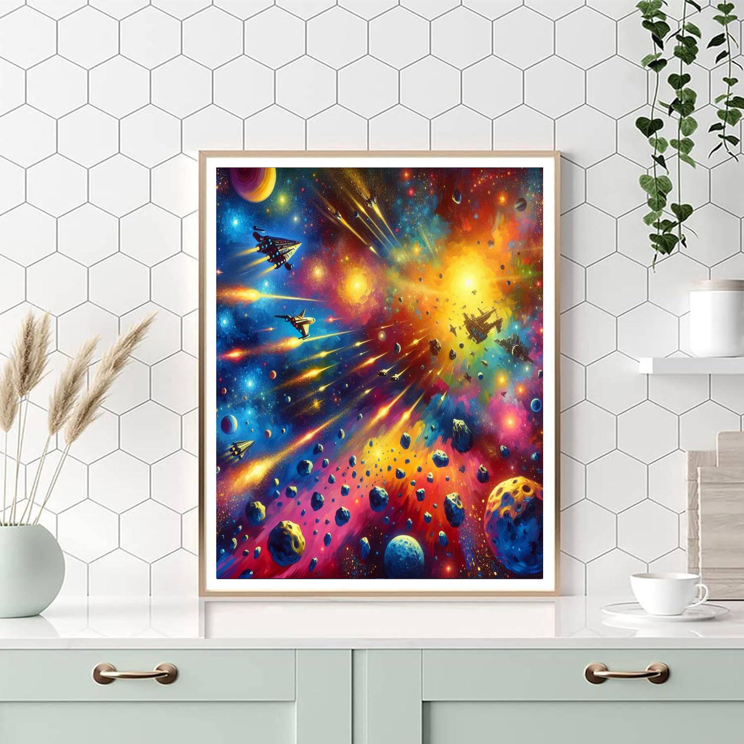 Daring Space Adventure Painting Number Kit