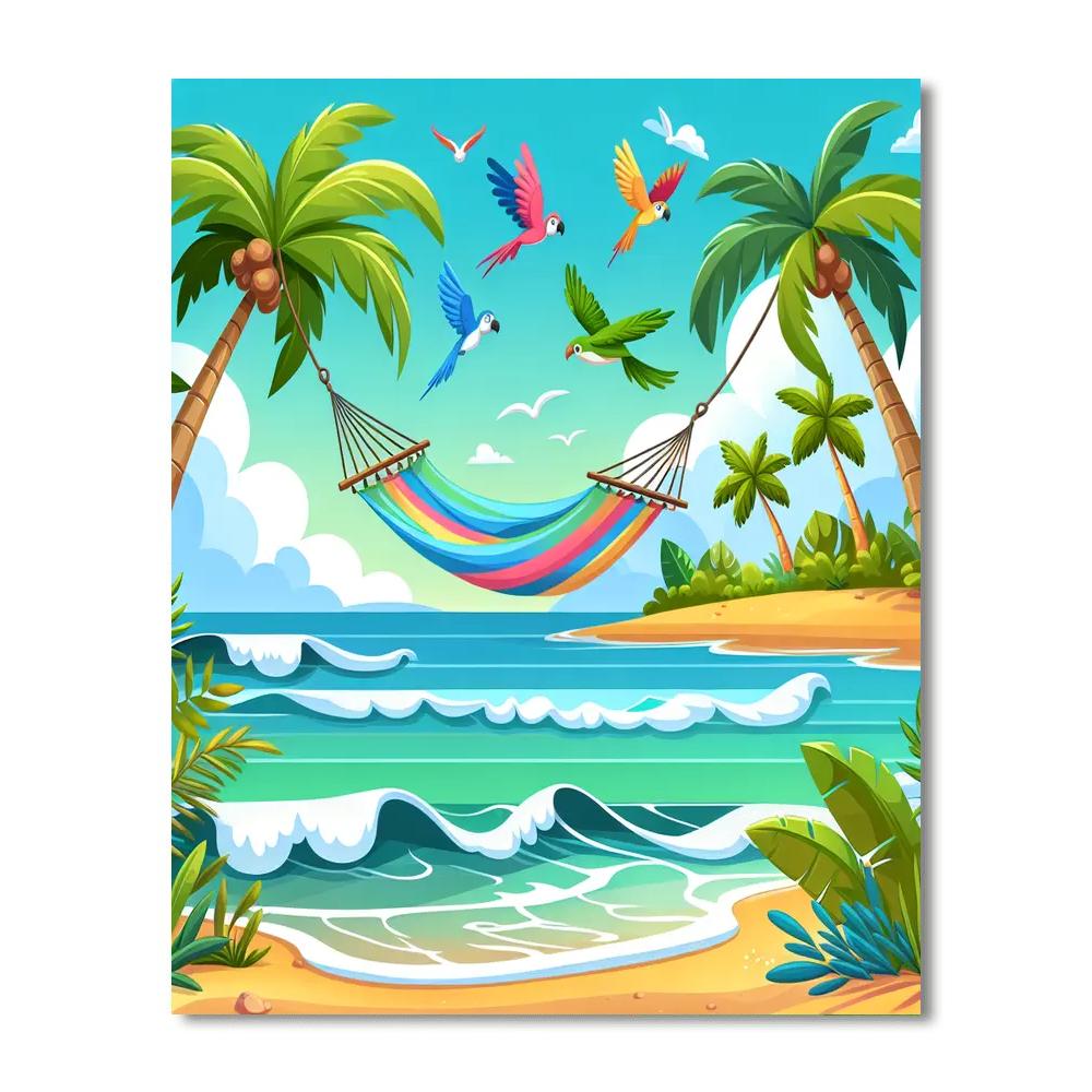 Ocean Breeze Island Paint By Numbers