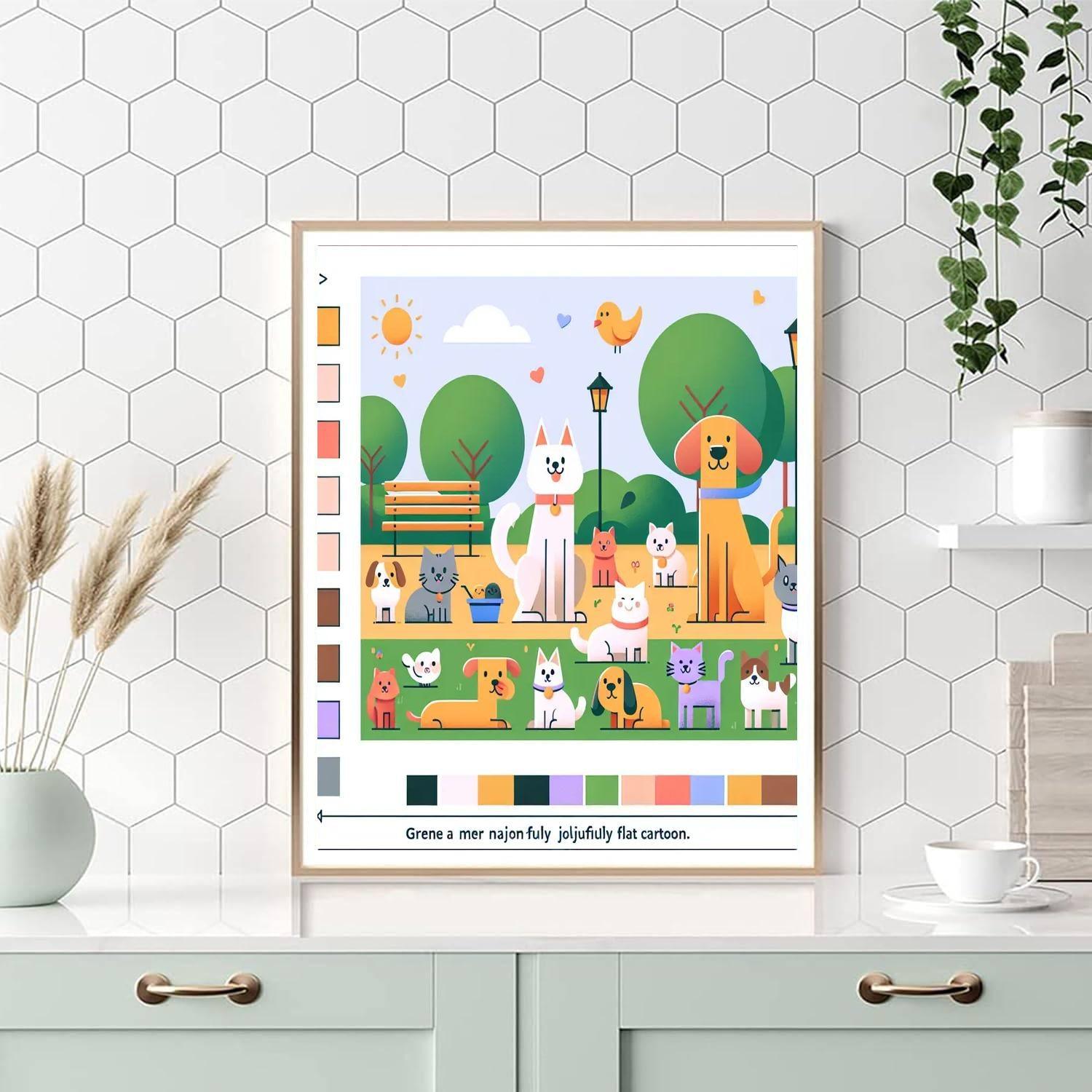 Pet's Day Out Paint By Numbers Art