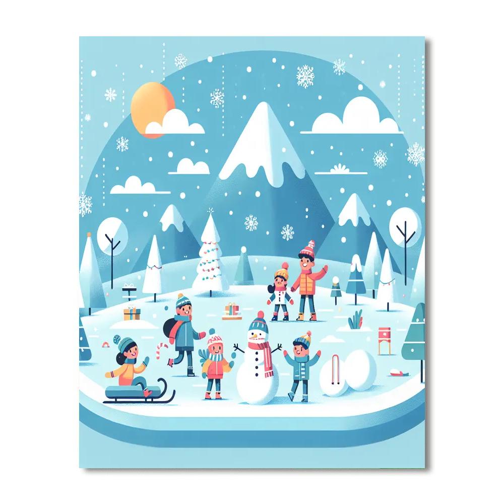 Frosty Wonderland DIY Paint By Numbers