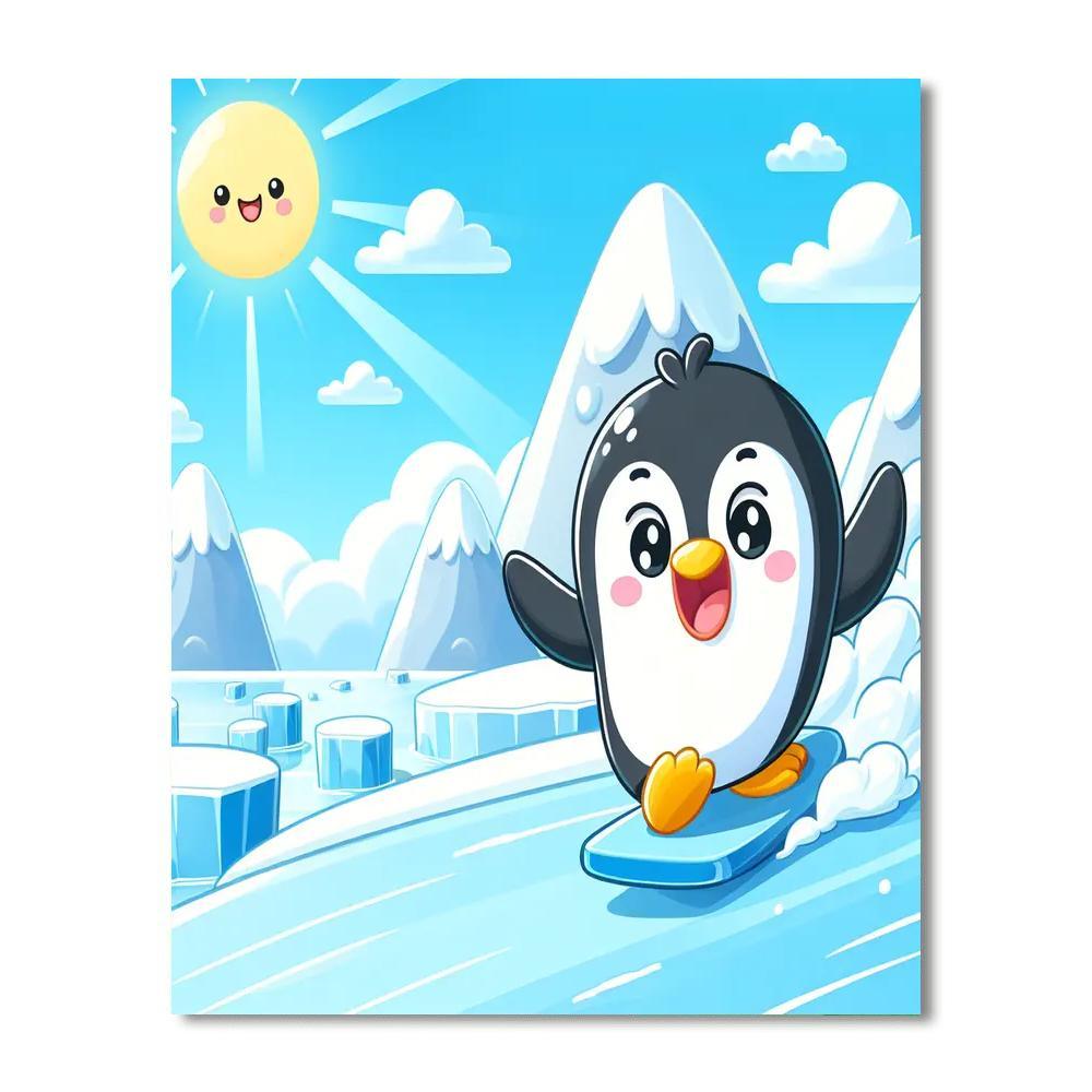 Adventurous Penguin Painting By Numbers Kit