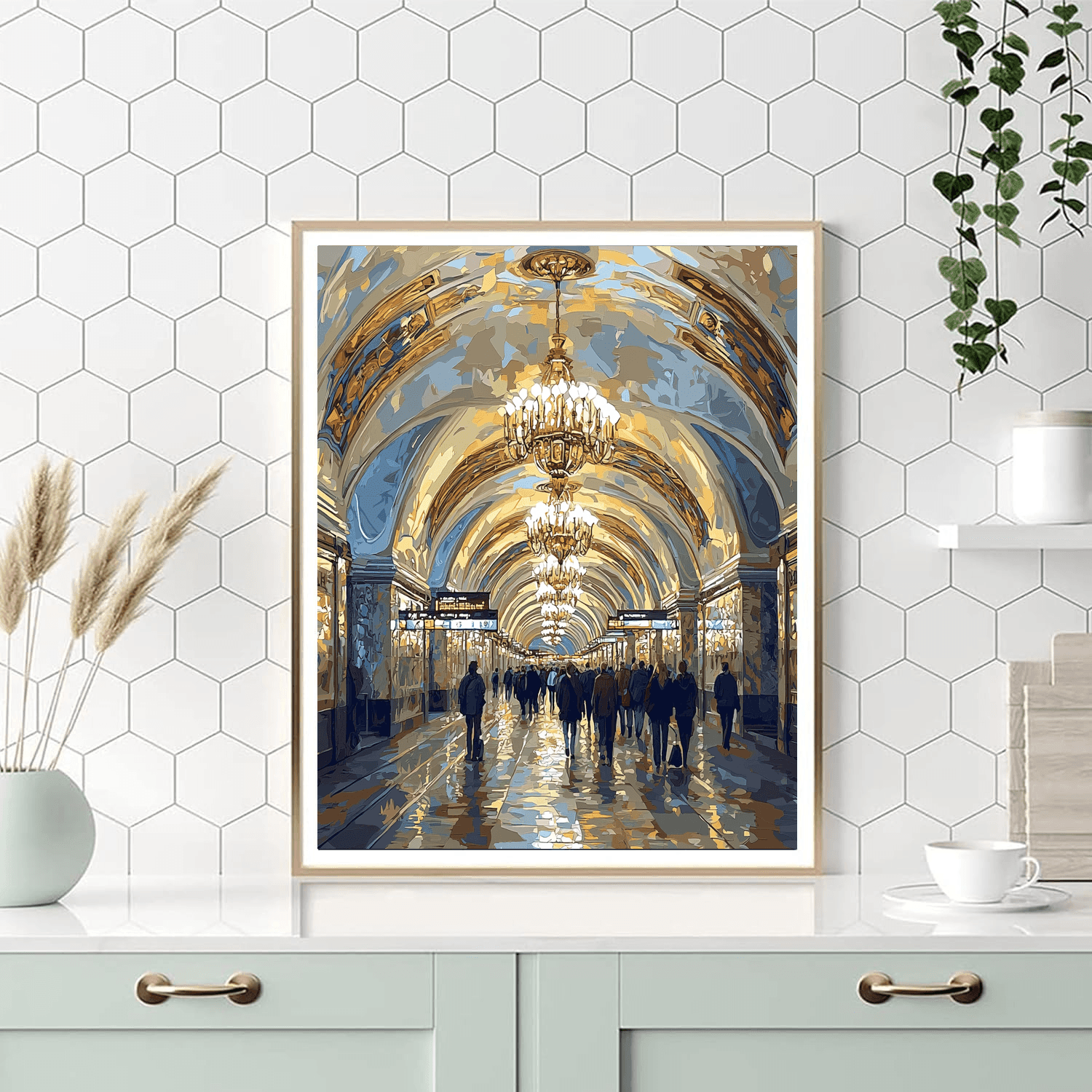 Moscow Metro Stations Numbered Painting Kits