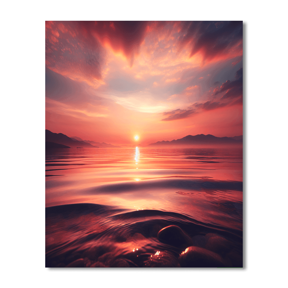 Sunset Horizon Glow DIY Paint By Numbers