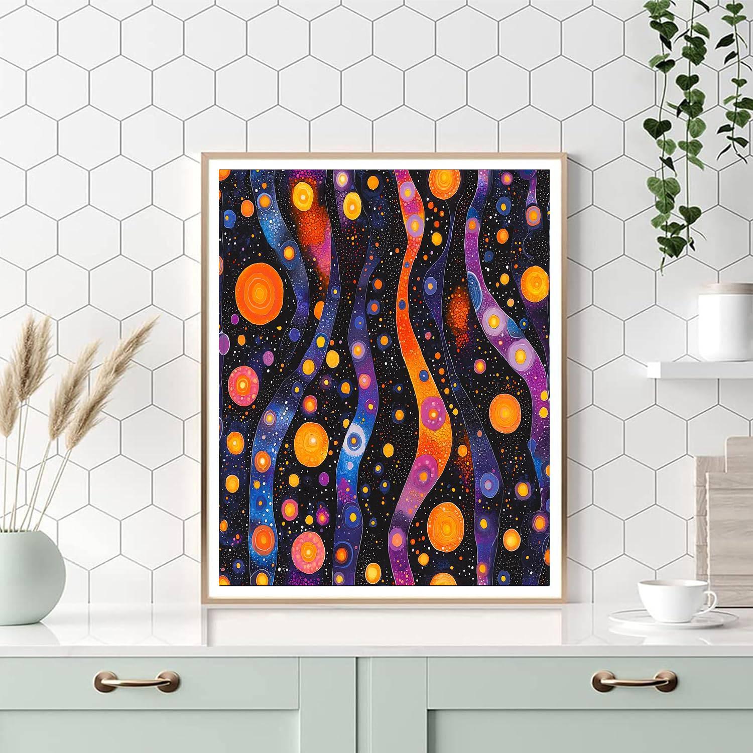 Yayoi Kusama Inspired Galactic Pathways  Paint By Number