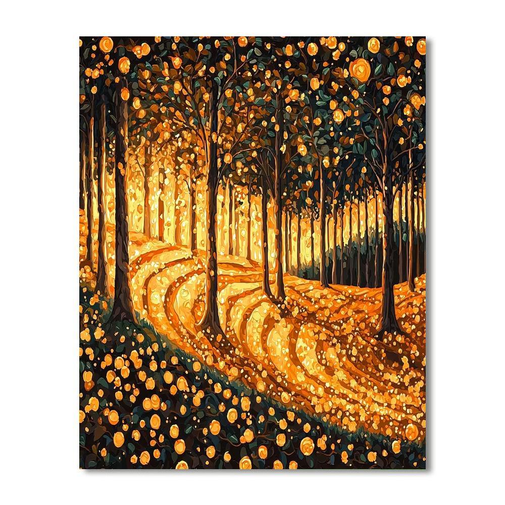 Gustav Klimt Inspired Klimt's Enchanted Grove  Numbered Painting Kits