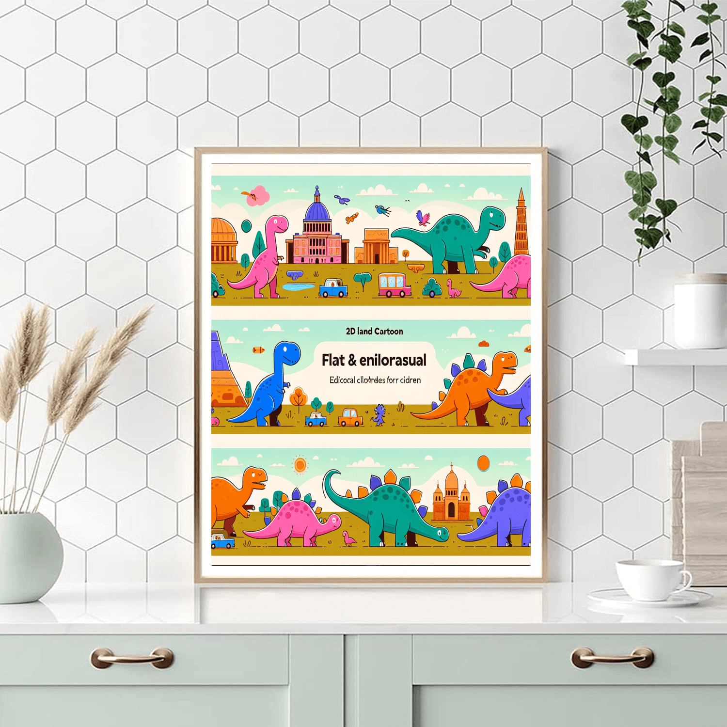 Time-traveling Dinosaurs Paint By Numbers Art