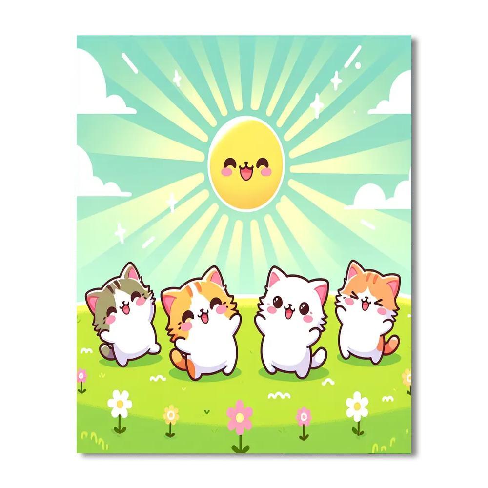 Sunshine Kittens Numbered Painting Kits