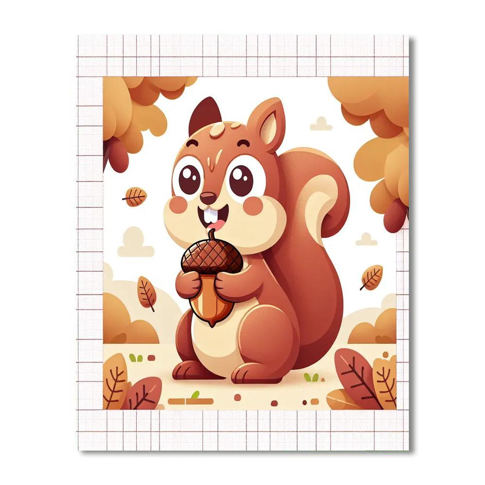 Clever Squirrel's Adventure Paint By Number